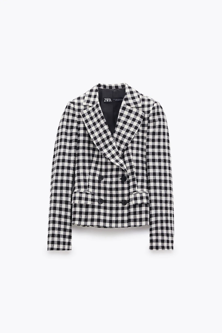 Veste à carreaux zara femme new arrivals